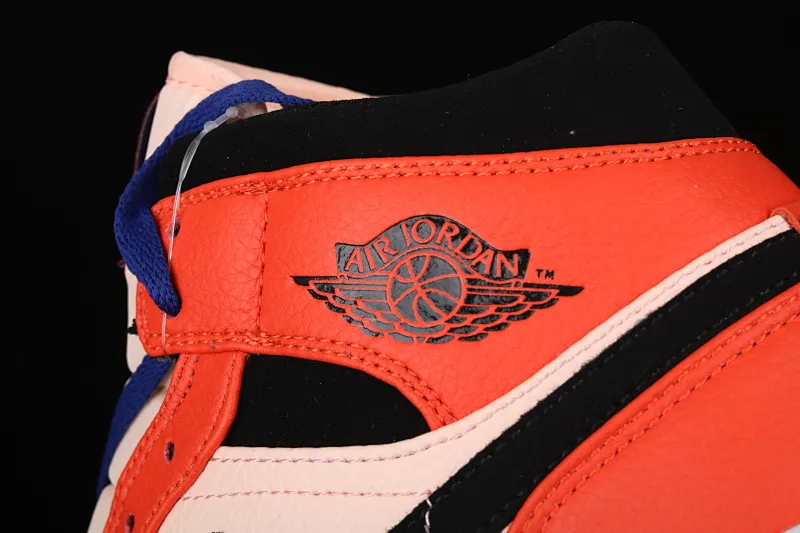 All Categories Air Jordan Jordan Series Basketball Shoes Air Jordan 1 Mid Air Jordan 1 Mid GS Blue Orange Buckle China Full First Layer Authentic Standard 852542-800